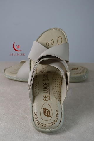 Erkek Çapraz Model Yumuşak Taban Sandalet&terlik Hac, Umre Ve Günlük Kullanıma Uygun Bej