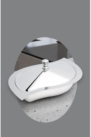 Nehir Gizem Paslanmaz Çelik Şekerlik - Kapaklı Şekerlik Gri