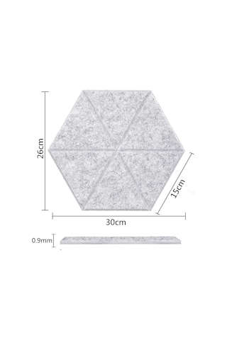 Sones Altıgen Renkli Dekoratif Akustik Paneller, Rastgele Renk Teslimatı 9 Mm 3,7 Kg Tipi