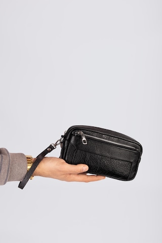 Westbag Unisex Hakiki Dana Derisi El Geçmeli Portföy Çanta Premium Kalite Günlük Clutch Siyah