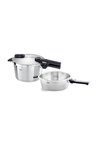 Fissler Vitaquick Premium 4,5+2,5 Litre Düdüklü Tencere + Buharda Pişirme Aparatı Çok Renkli