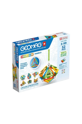 Sunman Geomag Supercolor Panels Manyetik Çubuklar 52 Parça