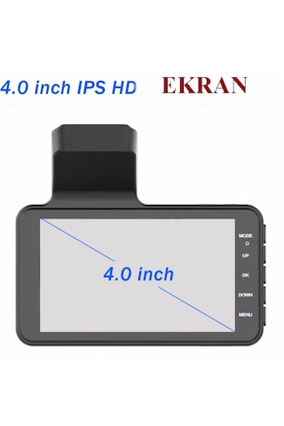 V2 4k Ultra Hd Araç İçi Kamera Ön+arka Kamera Türkçe Menü