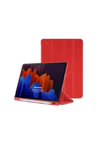 Galaxy Tab A9 Plus Kılıf Origami Pencil Kırmızı Galaxy Tab A9 Plus İle Uyumlu Kılıf - Kırmızı
