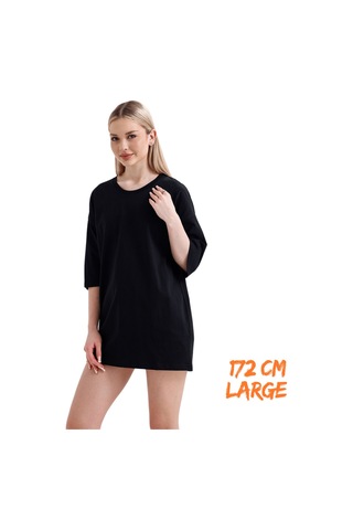 Pxm - %100 Pamuklu Oversize Tişört Siyah Siyah