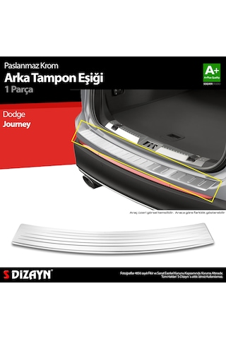 S-dizayn Dodge Journey Krom Arka Tampon Eşiği 2011 Üzeri A+ Kalite