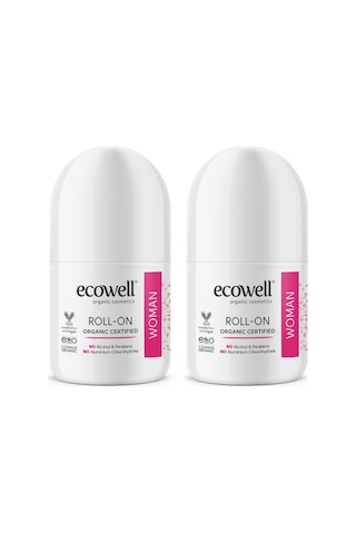 Ecowell Organik Kadın Roll-On Deodorant 75 ML x 2 Ecowell Organik Kadın Roll-On Deodorant 75 ML x 2