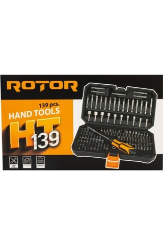 Ht139 Tornavidalı Vidalama Ve Lokma Uçlu Bit Seti, 139 Parça Rotor Erkek Hediyelik Seti 38255737