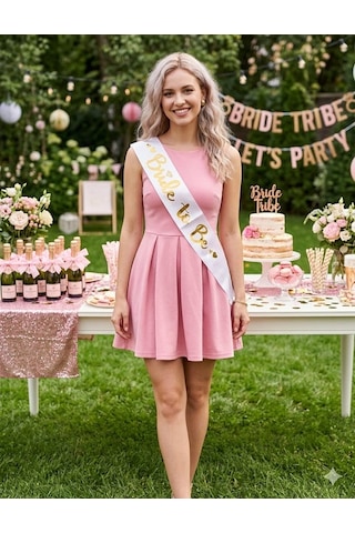 Beyaz Gold Bride To Be Gelin Nedime Kuşak Bekarlığa Veda Partisi Konsepti Tüm Yaşlar