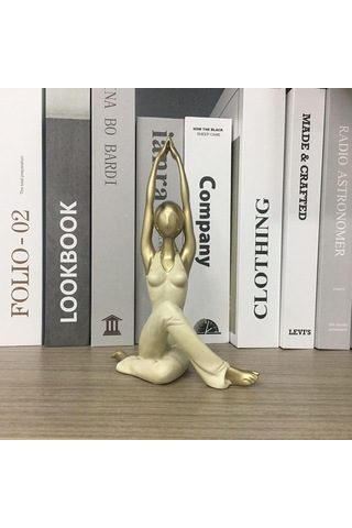 Semeid Yoga Yapan Kadın Heykeli Figürü