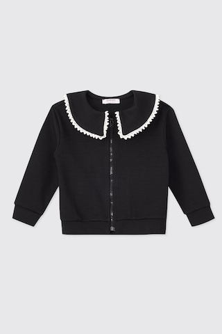 Panço Kız Bebek Fermuarlı Sweatshirt Ve Beli Lastikli 2'li Lacivert Eşofman Takımı 2621gb17002