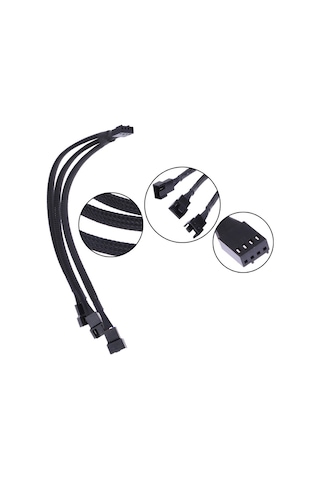 4303 4 Pin Fan Çoklayıcı Y Pwm Çoklayıcı Splitter Kablosu