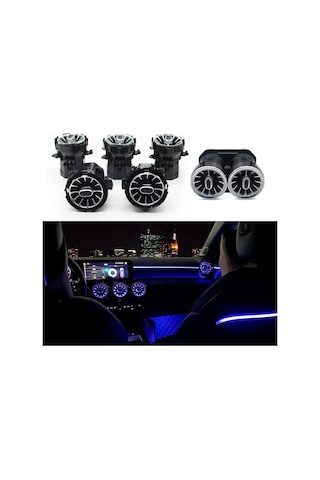 Autogp Mercedes Cla W118 Airwent Havalandırma Menfez Seti Ledli Ambiyans 2018+ 64 Renk Ön Arka Agp-er-aw-11812 Çok Renkli