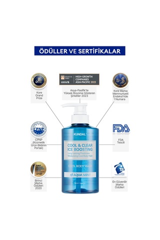 Kundal Arındırıcı Ferahlatıcı Vücut Şampuanı Cool Refreshing Body Wash Aqua Mint 500 ML