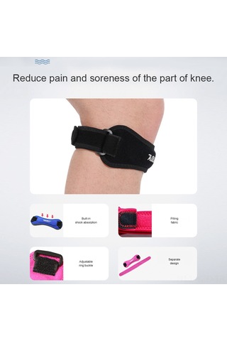 Yuntech01 Patella Koruyucu Baskı Bantlı Dizlik - Spor, Bisiklet, Dağcılık, Basketbol Kullanıma Uygun - Siyah Tek Adet Siyah