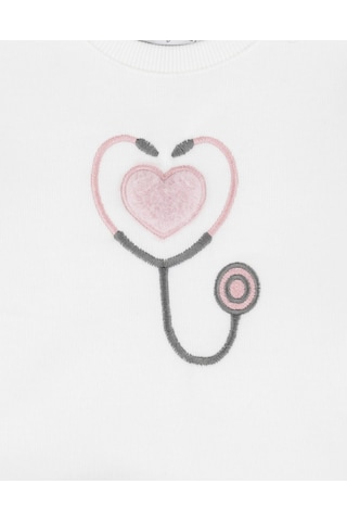 Ön Nakışlı Pileli Elbise Pudra