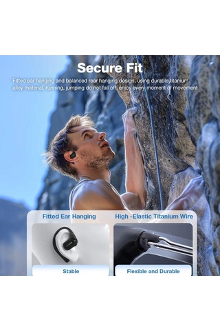 Blitzwolf Bw-bts10 Ows Ipx8 Su Geçirmez Kemik İletimli Open-ear Spor Kulaklık - Siyah K