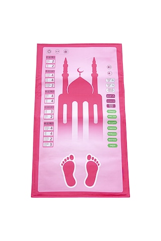 Benim Seccadem Çocuklar İçin Sesli Konuşan 7 Dilde Namaz Kıldıran Seccade Pembe