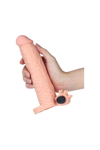 Truva Shop X-Tender Titreşimli Realistik Ten Dokusunda Penis Kılıfı