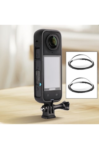 Insta360 X4 Pc İçin Pc Lens Kapağı Korumalı Plastik Koruyucu Çerçeve Siyah Diğer Çok Renkli