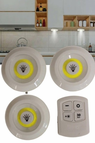 Kablosuz - 446 - Pilli Işıldak Masa Lambası Mutfak Tezgah Altı Banyo Dolabı - Csmo-tex - Dolap İçi Büyük
