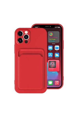 Apple Uyumlu iPhone 12 Pro Kılıf Zore Ofix Kapak Kırmızı