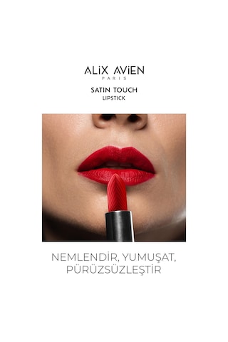 Alix Avien Uzun Süre Kalıcı Nemlendirici Pürüzsüz Etkili Yarı Mat Ruj Satin Touch Lipstick 809 Roasted Pink