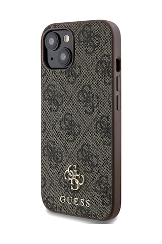 Apple Uyumlu iPhone 15 Kılıf Guess Lisanslı Magsafe Şarj Özellikli Small 4g Classic Kahverengi