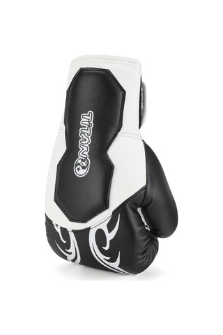 Titan Sport Siyah Beyaz İşlemeli Boks Eldiveni Çok Renkli