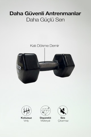 Proforce Vdb Dışı Vinil Kaplı Içi Çelik Döküm Ağırlık Dambıl 10 KG