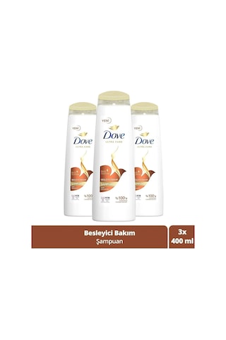 Dove Ultra Care Saç Bakım Şampuanı Besleyici Bakım Kuru Saçlar İçin 400 Ml X3