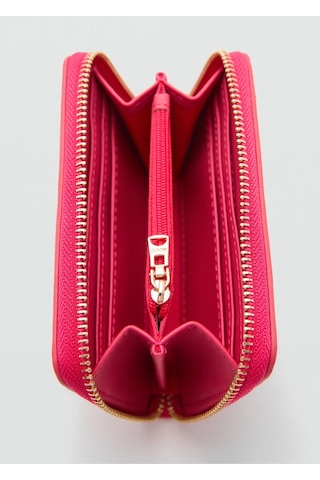 Safiano Görünümlü Kırmızı Cüzdan Kırmızı