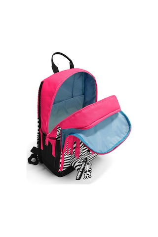 Coral High Pembe Siyah Beyaz Desenli Okul Sırt Çantası 23678 Pembe - Beyaz