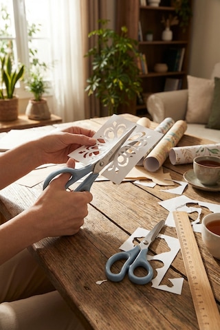 Makri Home 2'li Çok Amaçlı Makas Seti Küçük Boy Mavi, 14.5 Cm