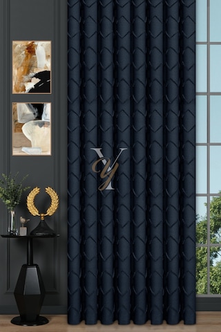 Jakar Kesme Fon Perde Ezgi V-6009 Lacivert Lacivert