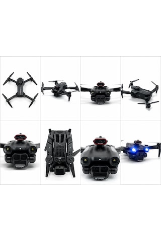 C12s Pro Dron Engelden Kaçınma Hd Kamera Optik Akış Katlanabilir Çift Elektirikli Kamera 360 Derece Dönüş Wifi Cam Kontrol Fpv Kamera Led Işıklı