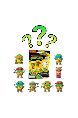 Ninja Kaplumbağalar Buddies 3d Sürpriz Figür 5 Cm Yumuşak Dokulu Koleksiyon Oyuncağı - 1 Adet