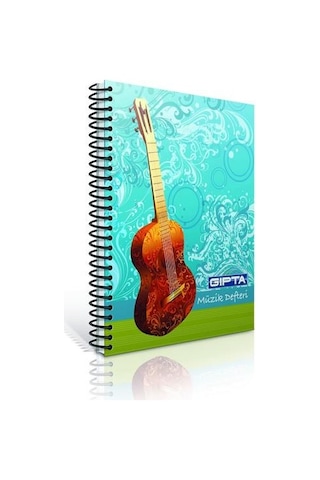 Gıpta A4 40 Yaprak Karton Kapak Spiralli Rehber Çizgili Müzik Def