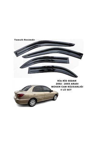 Kia Rio Sedan Mügen Cam Rüzgarlığı 2002-2005 Arası 4 Lü Set-caraks