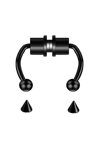 Mıknatıslı Piercing Siyah Renk Siyah - 253027308 Siyah