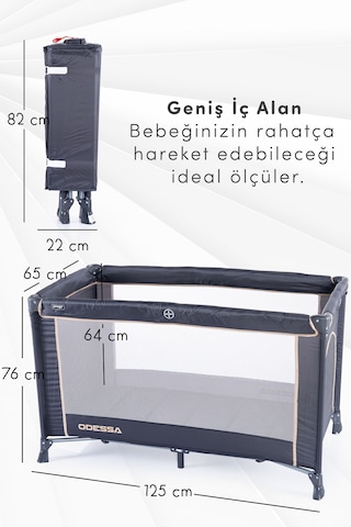 Prego Odessa Otel Apart Tipi Park Yatak Beşik Oyun Parkı + Yatak