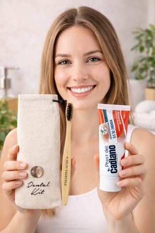 Dental Kit -pharma Acqua Bambu Diş Fırçası + Pasta Del Capitano Fresh Breath Diş Macunu 75 Ml