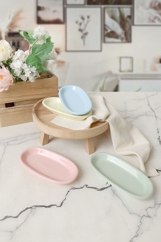 Keramika Mix Hitit Kayık Tabak 16 Cm 4 Adet 103-307-405-551 Çok Renkli