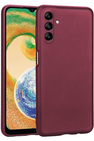 Zore Galaxy Uyumlu A04s Kılıf Premier Silikon Kapak - Mürdüm Mürdüm