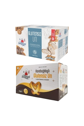 Sinangil Glutensiz Un 5KG (5000GR) + Glutensiz Karabuğdaylı 5KG (