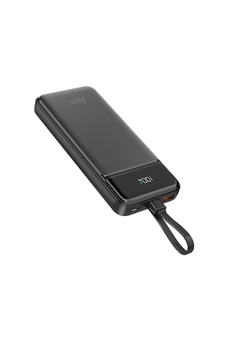 Juo MT03276 10000 Mah 22.5w Led Ekranlı Lightning Ve Type-c Kablolu Powerbank Siyah