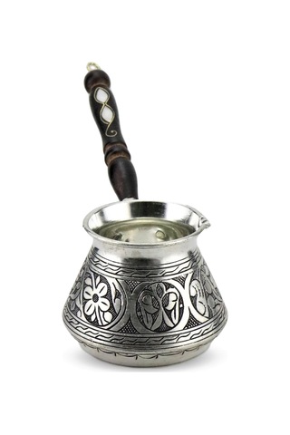 Kalın Topak Eskitme Bakır Cezve 6 Fincanlık