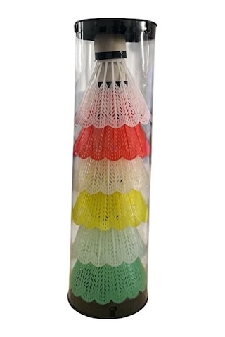 Badminton Topu 6 Lı Yeni Renkli Renkli Tüy Top Seti