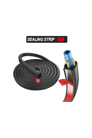 Seametal 5 M Araba Kapı Conta Şeritleri Etiket Çift Katmanlı Yalıtım Şeridi Kauçuk Contalar Ses Yalıtımı Araba Kapı Gövde Motor Kapağı