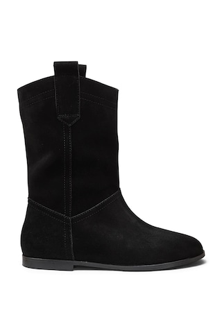 Desen Shoes Desen Ayakkabı Bayan Bot Siyah Süet Deri